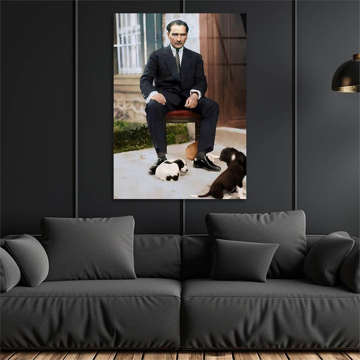 Dikey VatanTemalı Cam Tablo 135