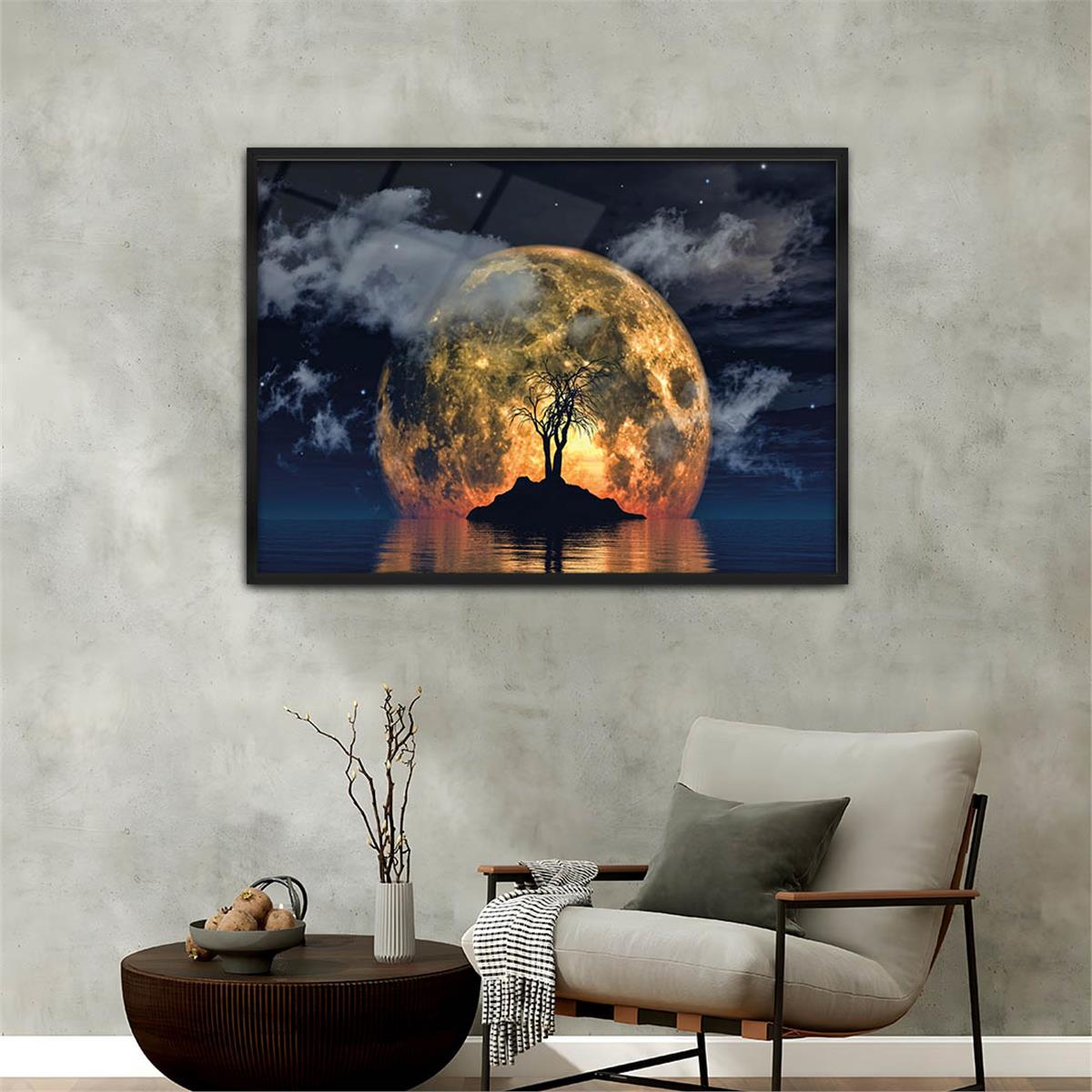 Aluminum-Framed Natured-Themed Tempered Glass Wall Art 149