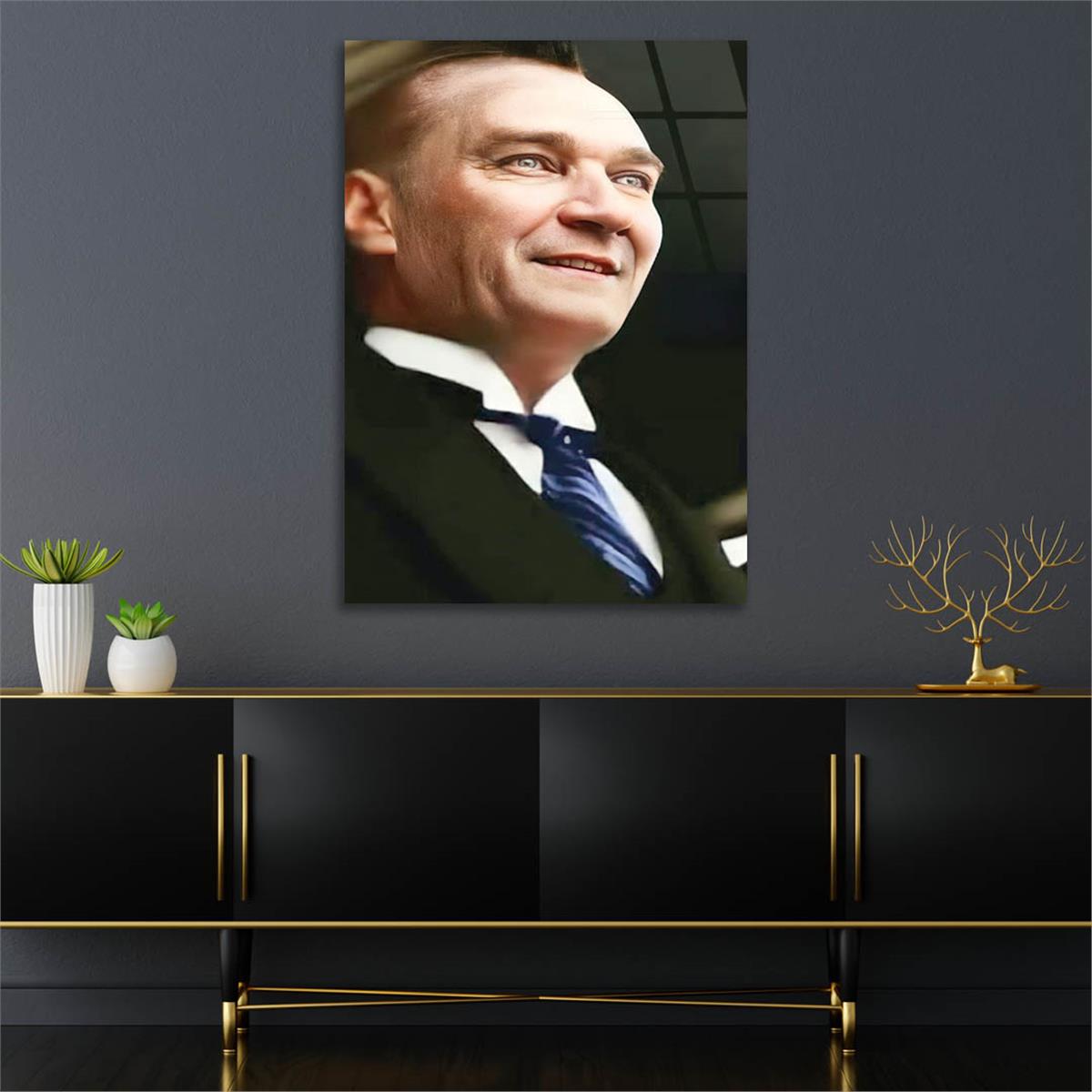 MUSTAFA KEMAL ATATÜRK Tempered Glasss Wall Art 