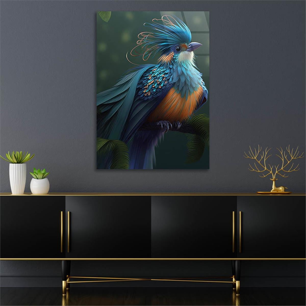 Vertical Tempered Glasss Wall Arts Natured-Themed167