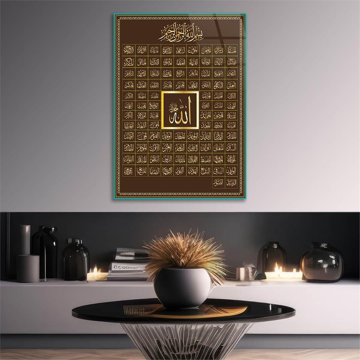 Religiöses Thema auf bedrucktem Glas