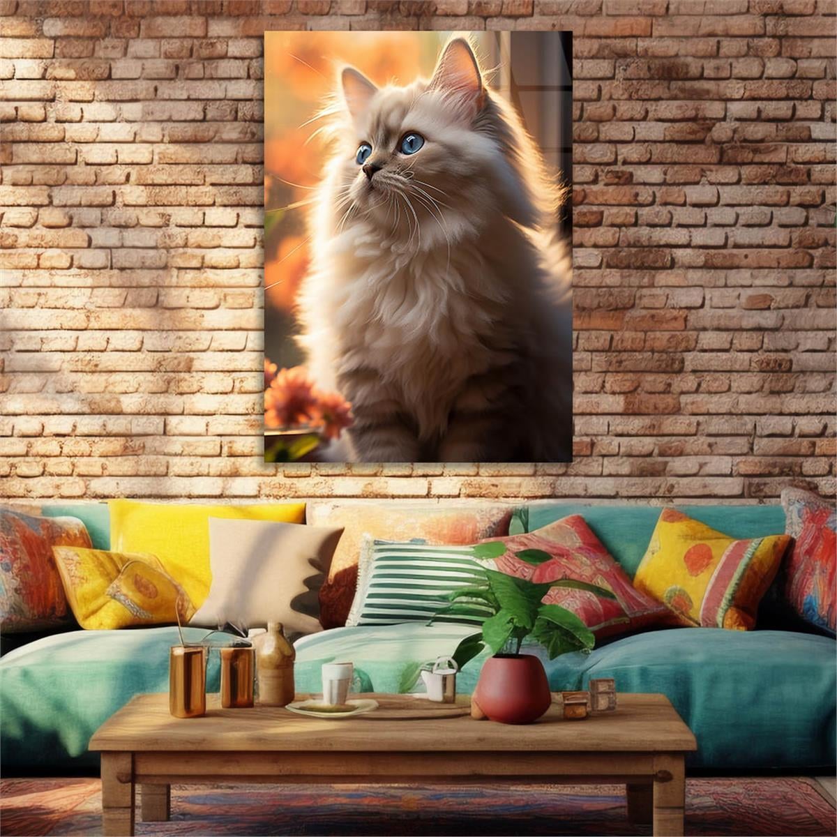 Dikey Doğa Temalı Cam Tablo 417