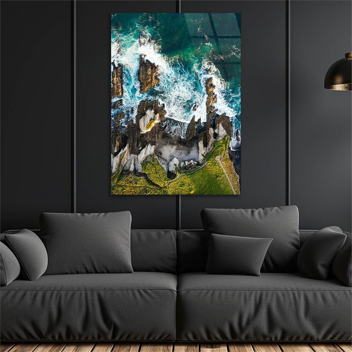 Kunst Thema auf bedrucktem Glas