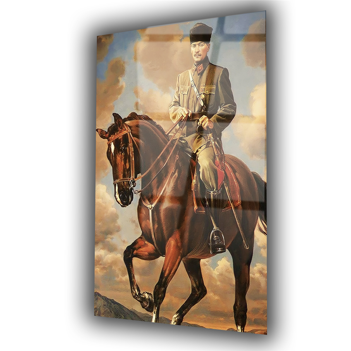 Mustafa Kemal Atatürk Gehard Glasschilderij 