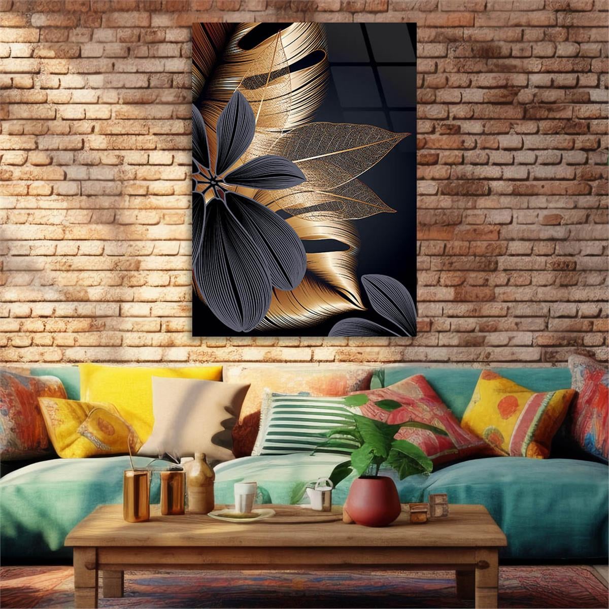 Kunst Thema auf bedrucktem Glas