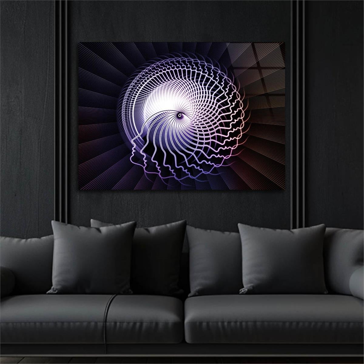 Kunst Thema auf bedrucktem Glas