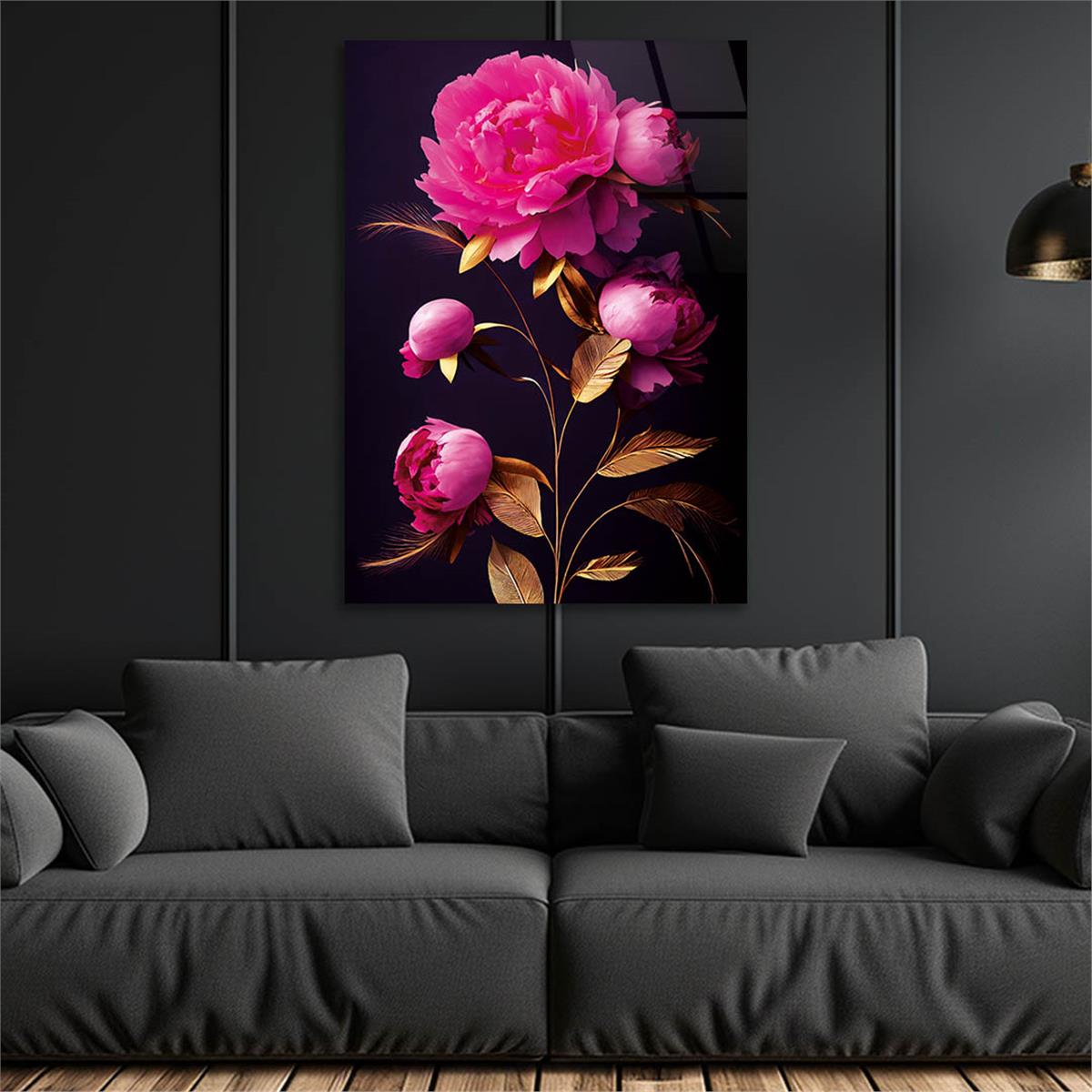 Vertical Tempered Glasss Wall Arts Natured-Themed143