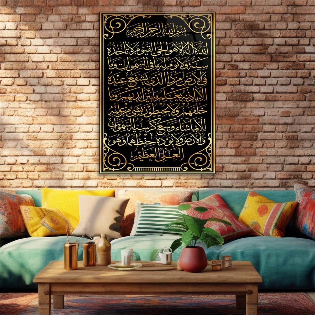 Religiöses Thema auf bedrucktem Glas