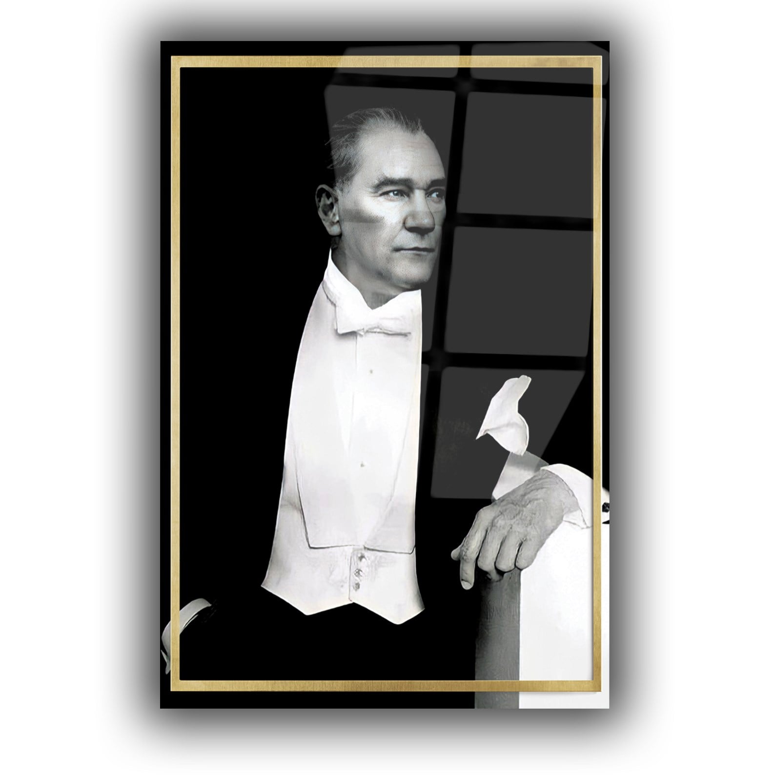 Mustafa Kemal Atatürk Gehard Glasschilderij 
