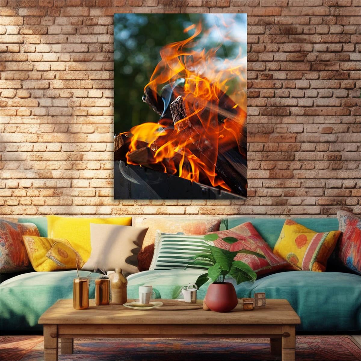 Thema Natur auf bedrucktem Glas