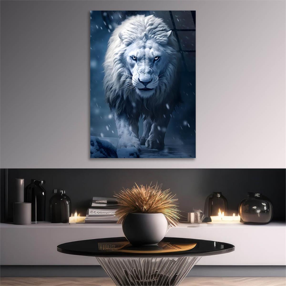 Dikey Doğa Temalı Cam Tablo 380