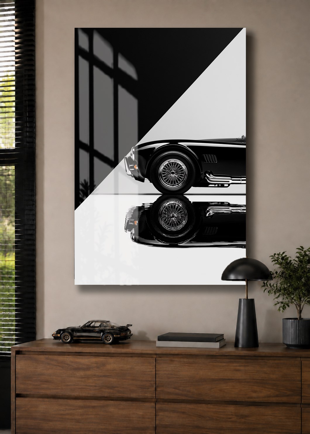 Siyah Klasik Cobra Cam Tablo