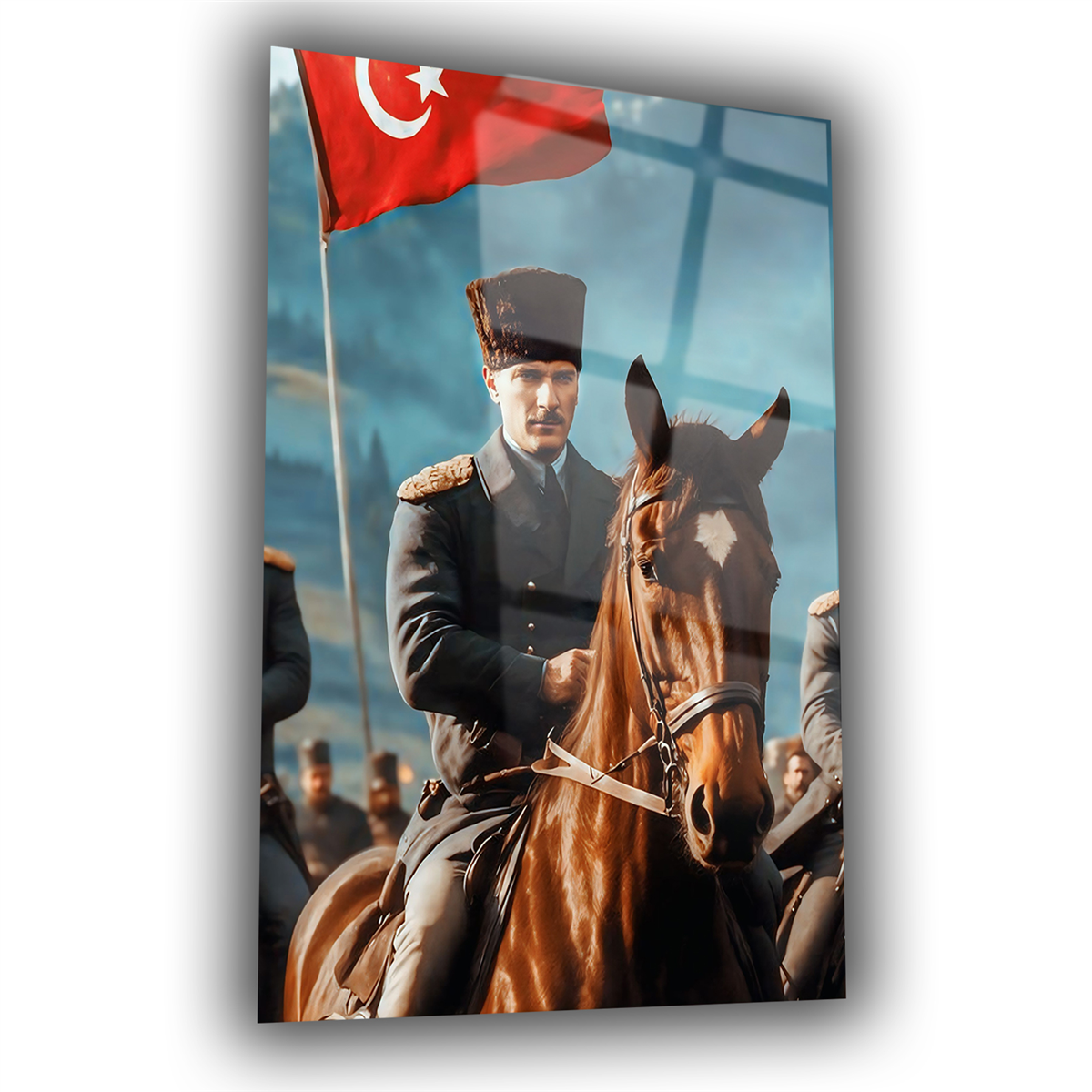 Dikey VatanTemalı Cam Tablo 247