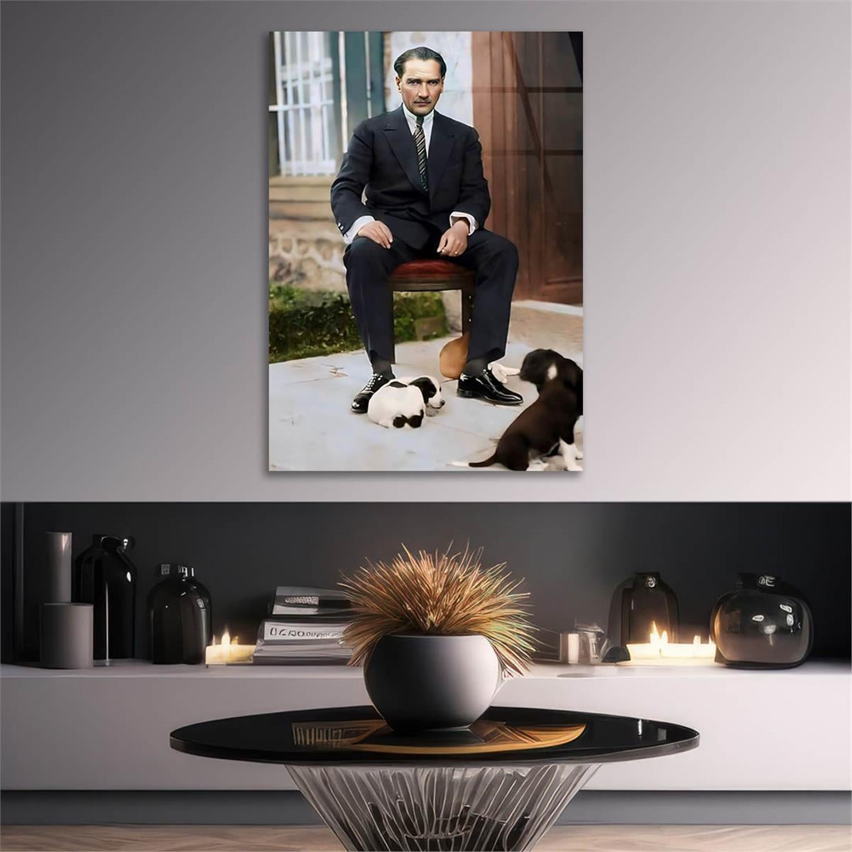 Dikey VatanTemalı Cam Tablo 135