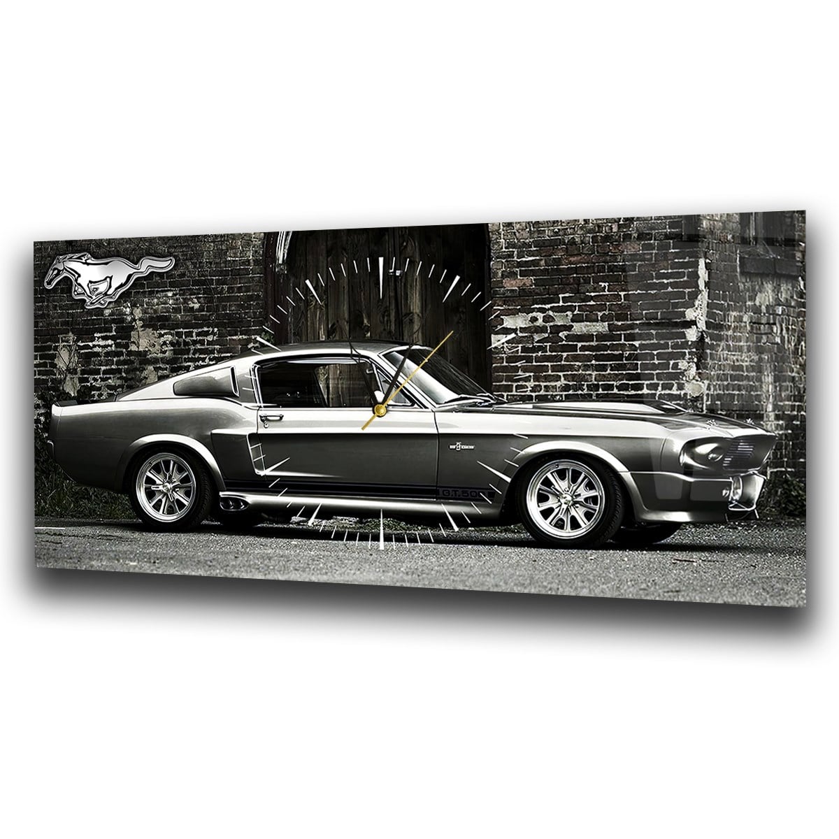 Klasik Ford Mustang Saatli Cam Tablo