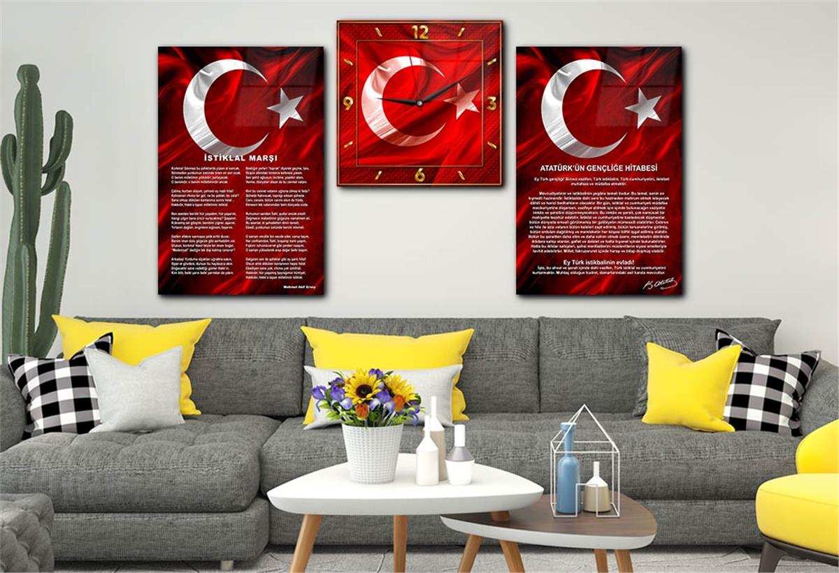 Vatan Temalı Saatli Set 044