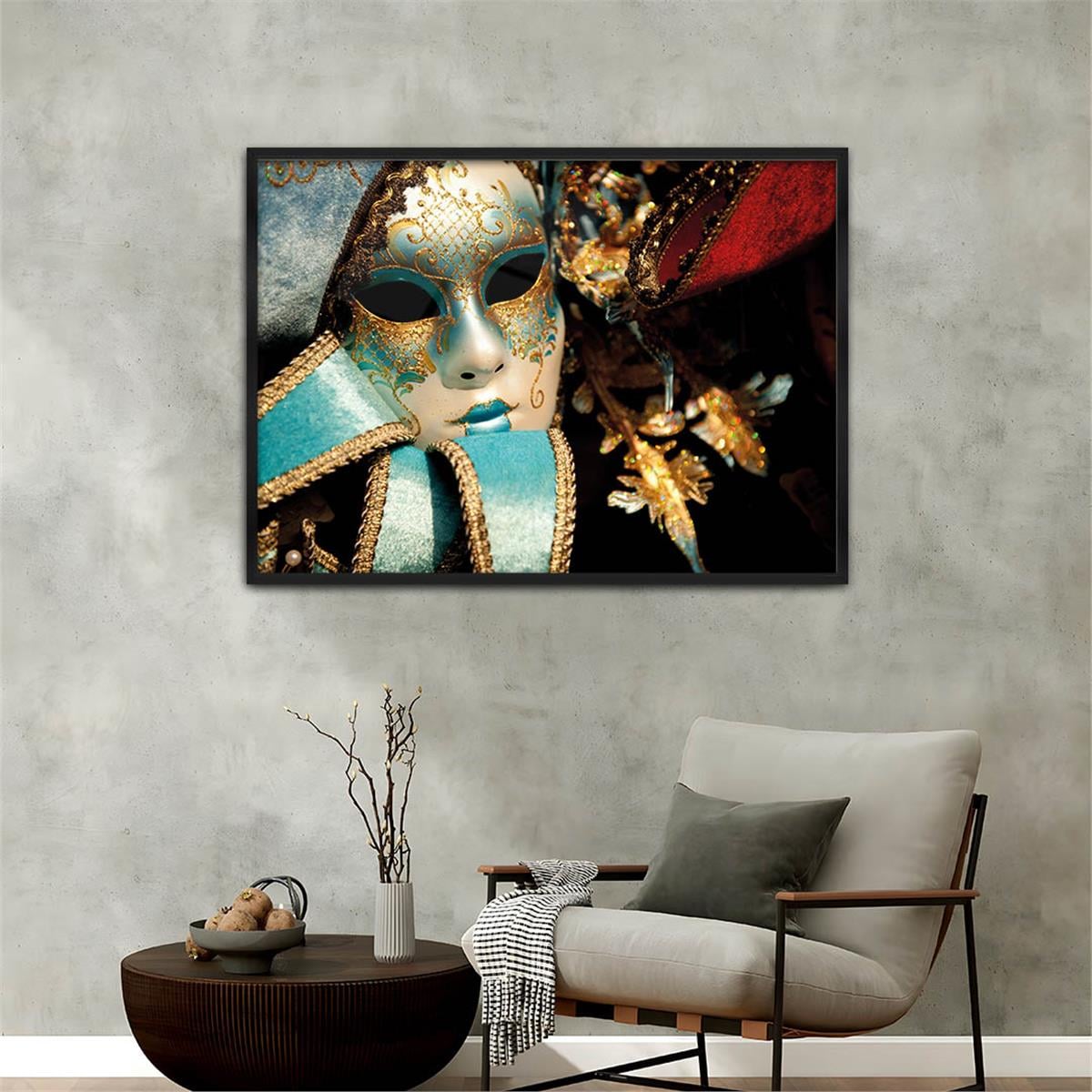 Aluminum-Framed Art-Themed Tempered Glass Wall Art 072