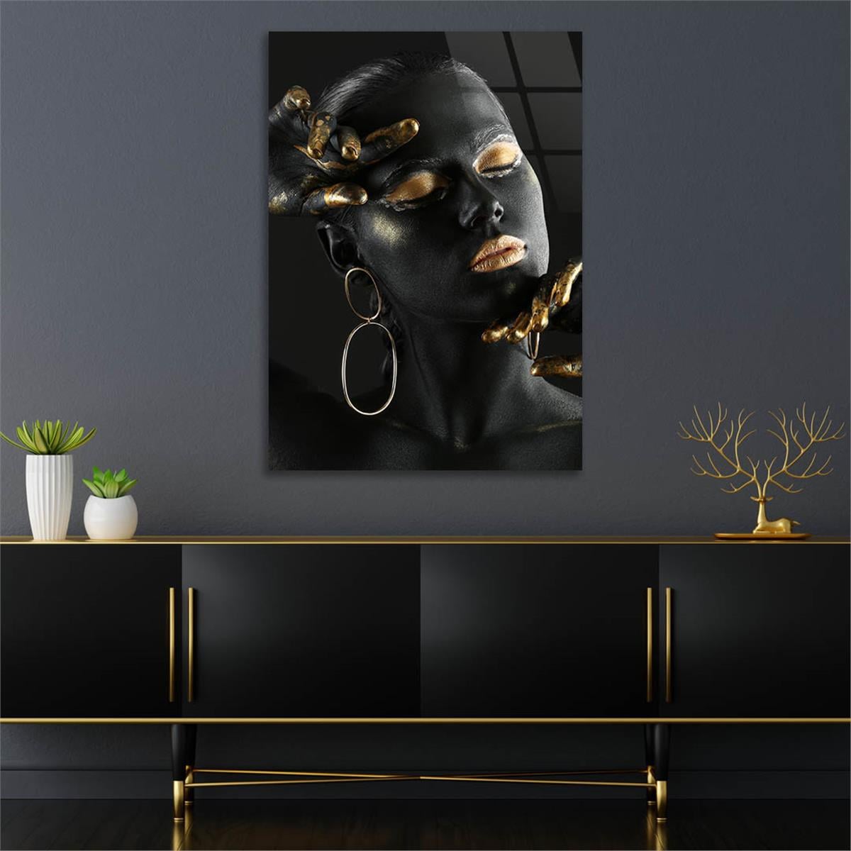 Kunst Thema auf bedrucktem Glas