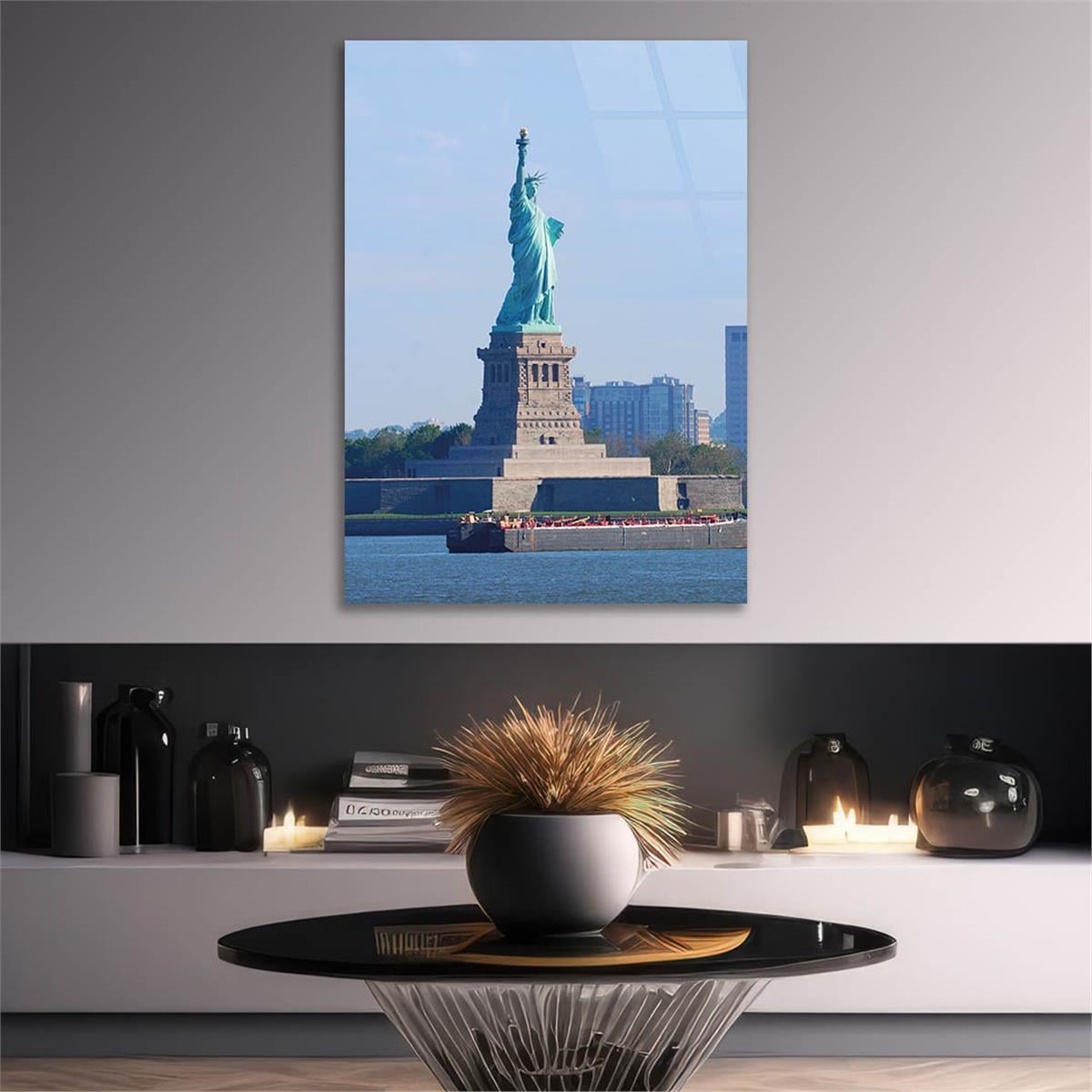 Vertical Tempered Glasss Wall Arts Natured-Themed218