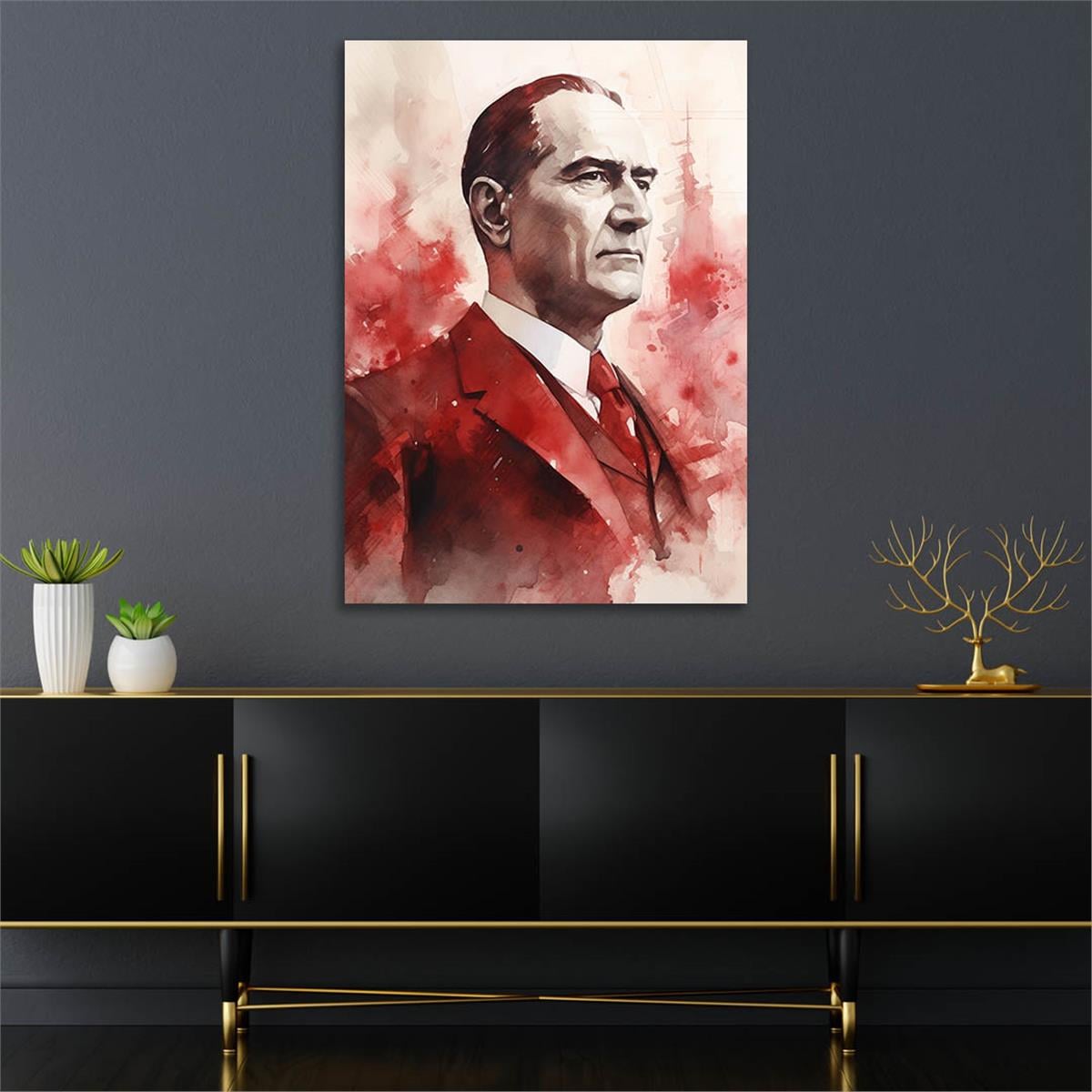 Dikey VatanTemalı Cam Tablo 165