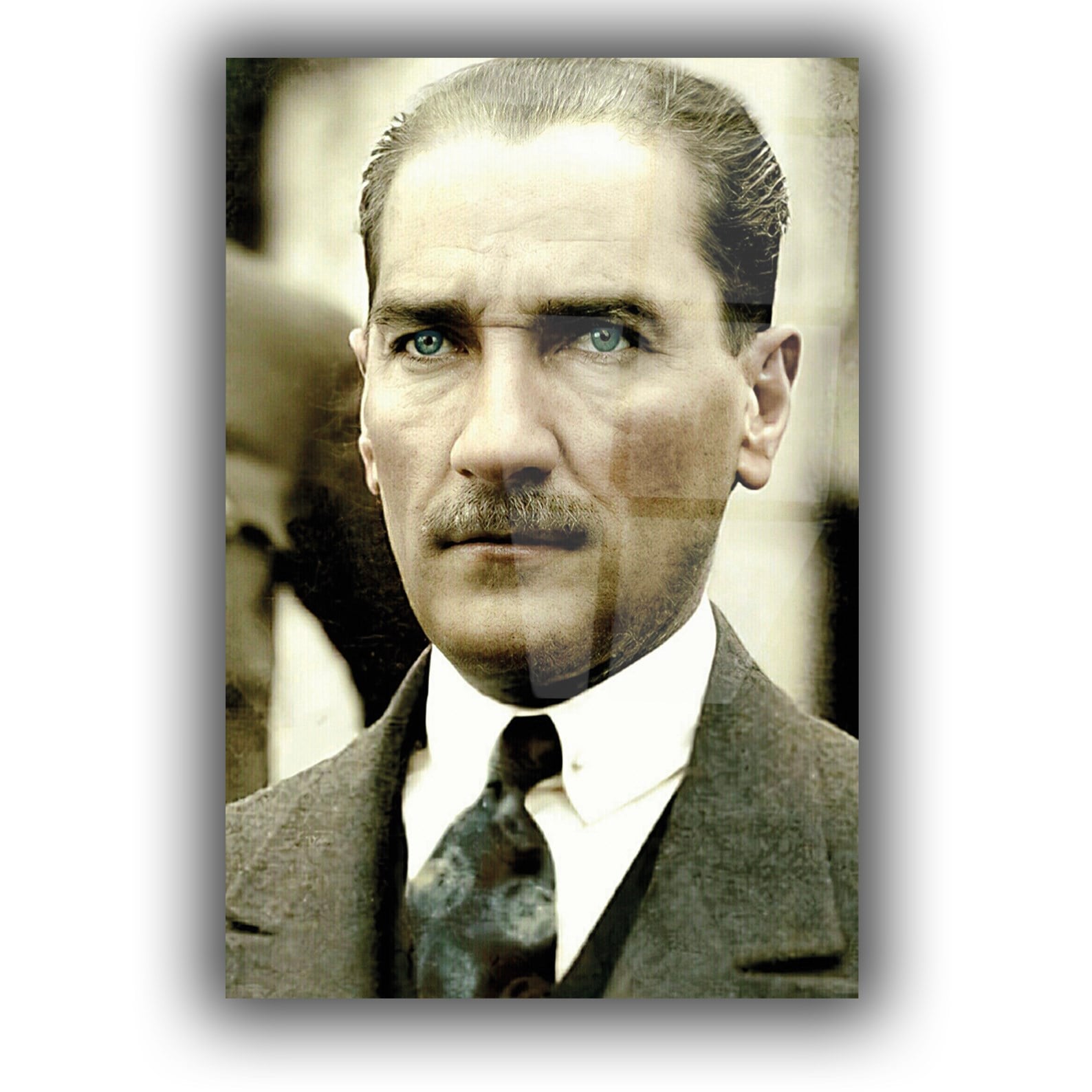 Mustafa Kemal Atatürk Gehard Glasschilderij 