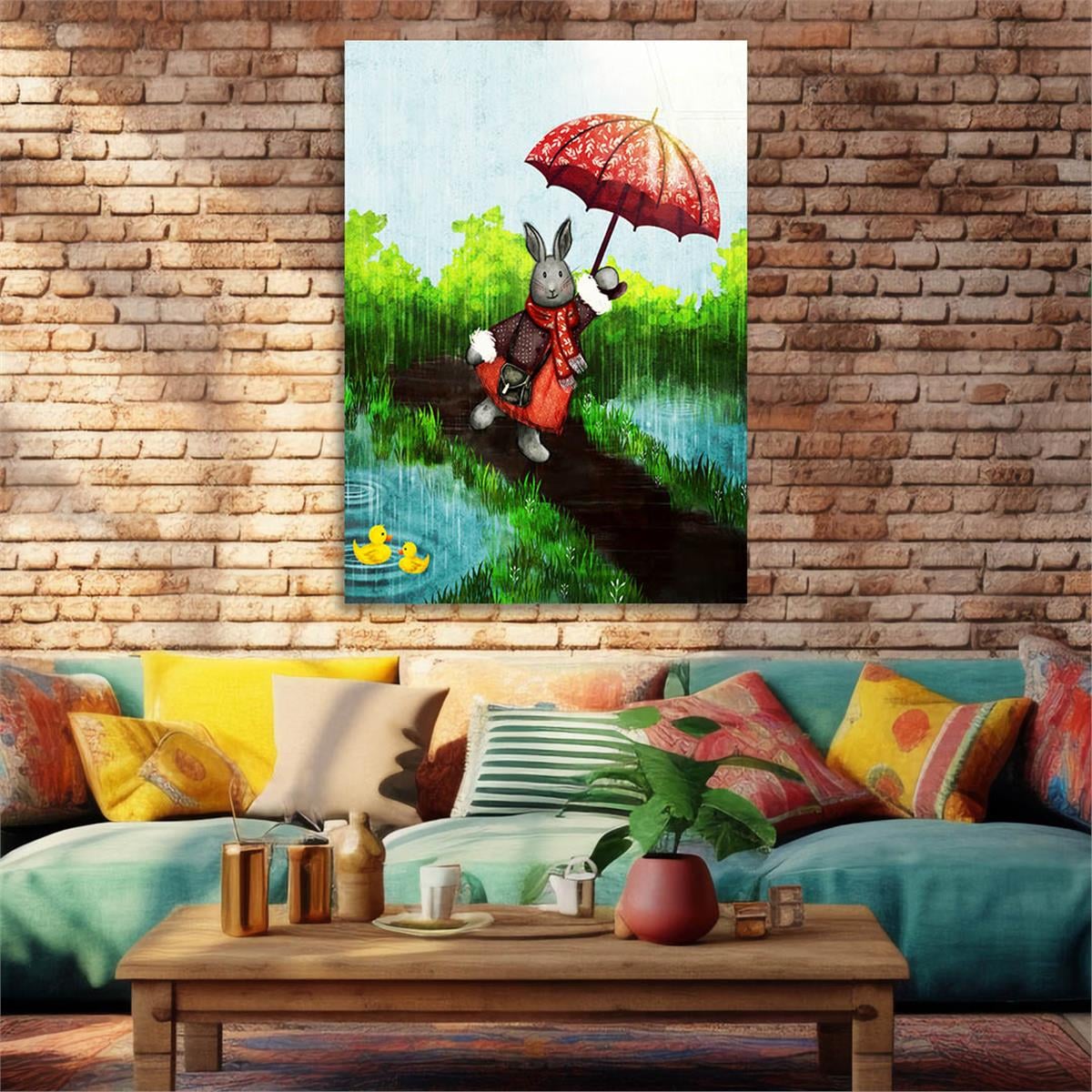 Dikey Sanat Temalı Cam Tablo 429