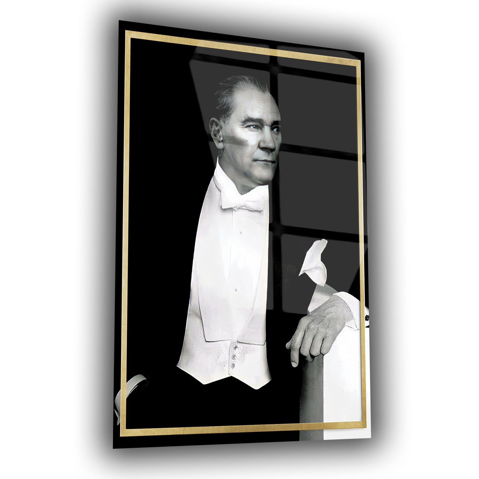 Mustafa Kemal Atatürk Gehard Glasschilderij 