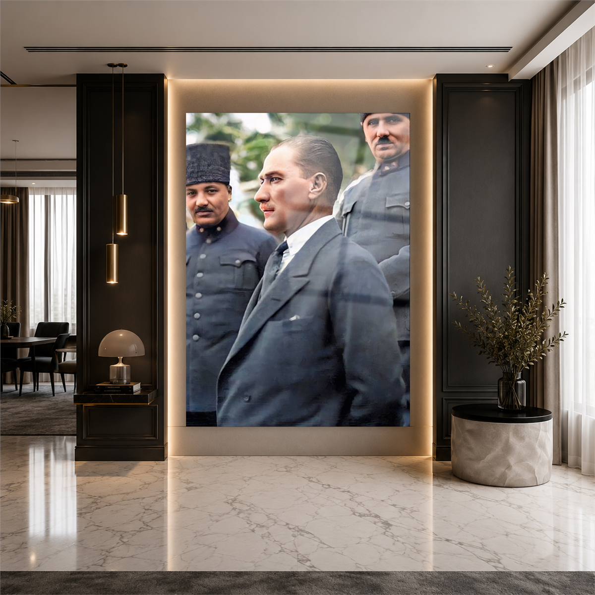 Dikey VatanTemalı Cam Tablo 210