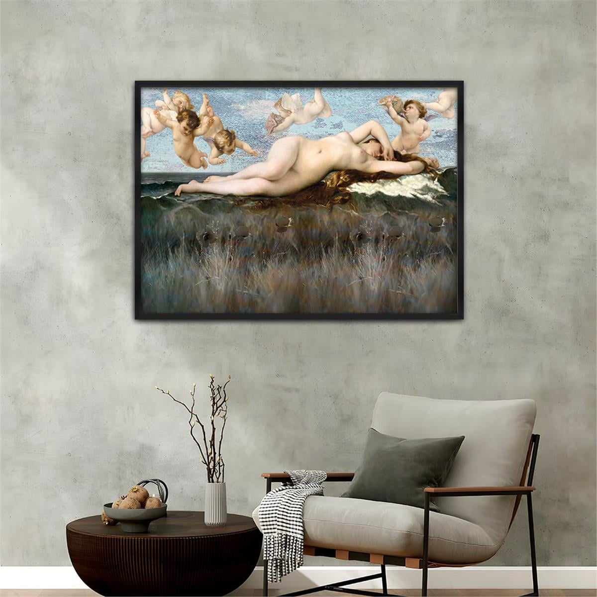 Aluminum-Framed Art-Themed Tempered Glass Wall Art 076