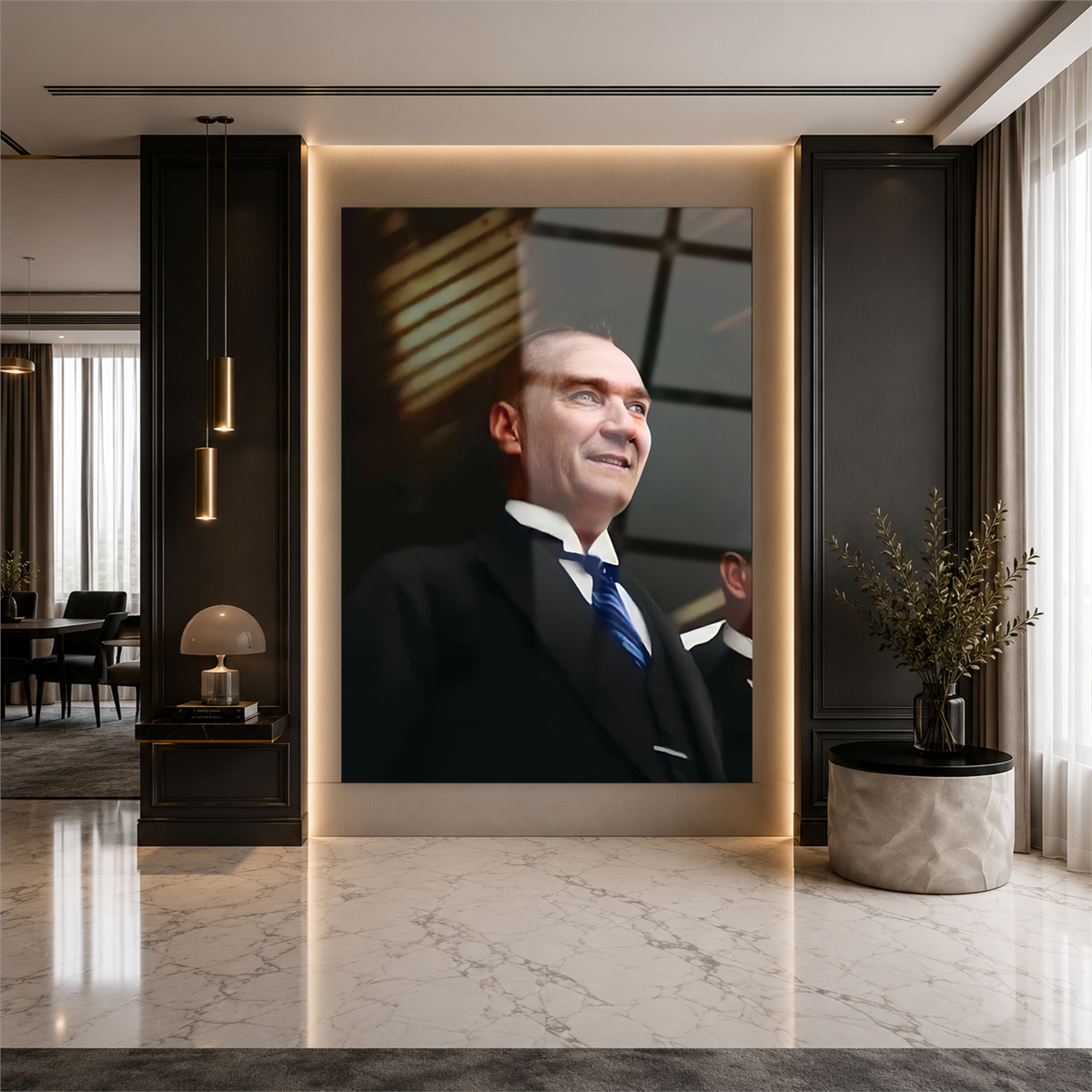 MUSTAFA KEMAL ATATÜRK GÖRSELLİ CAM TABLO
