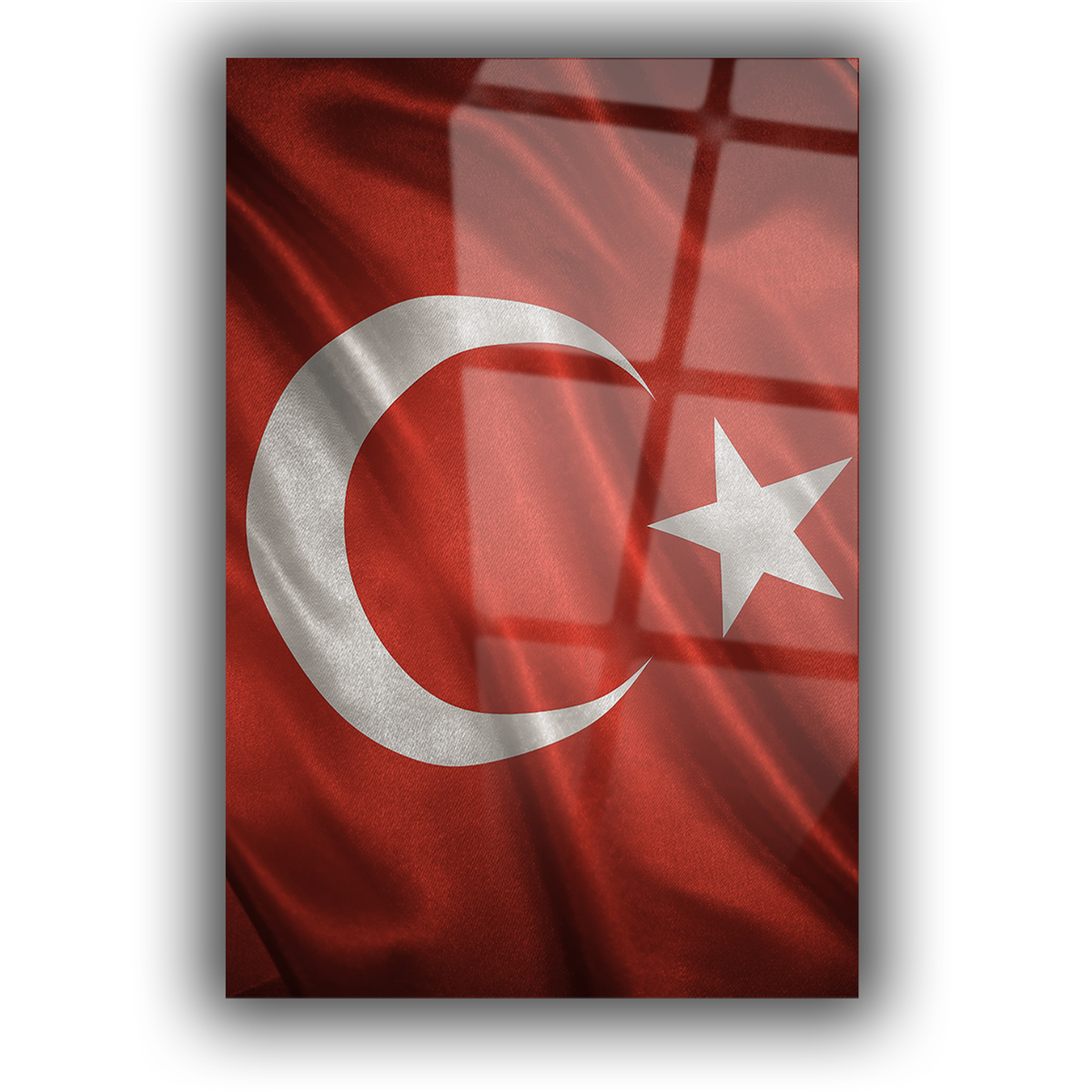 Dikey VatanTemalı Cam Tablo 166