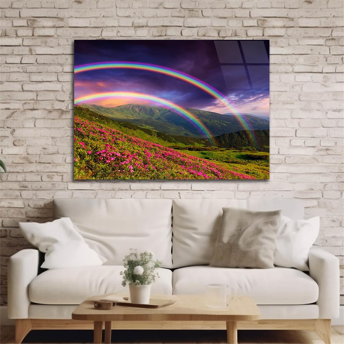Thema Natur auf bedrucktem Glas