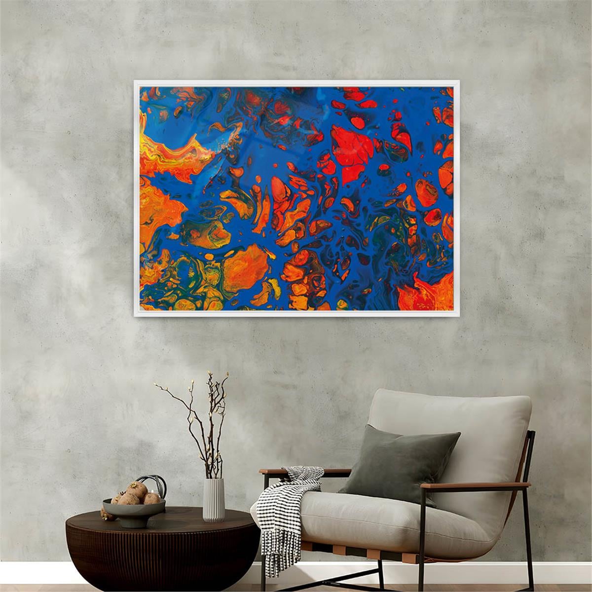 Aluminum-Framed Art-Themed Tempered Glass Wall Art 025