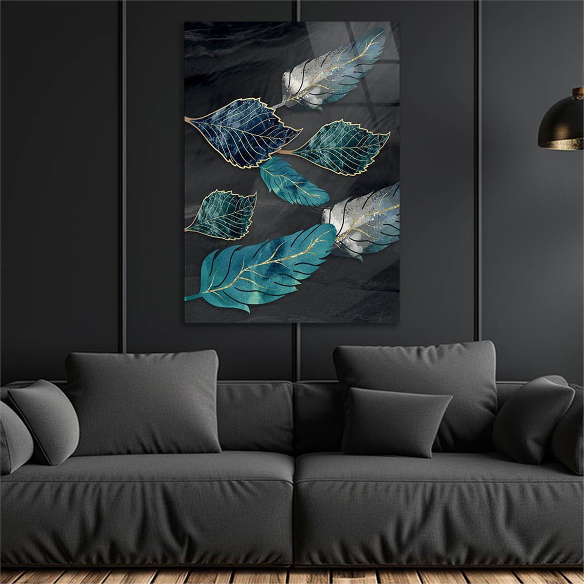 Vertical Tempered Glasss Wall Arts Art-Themed228
