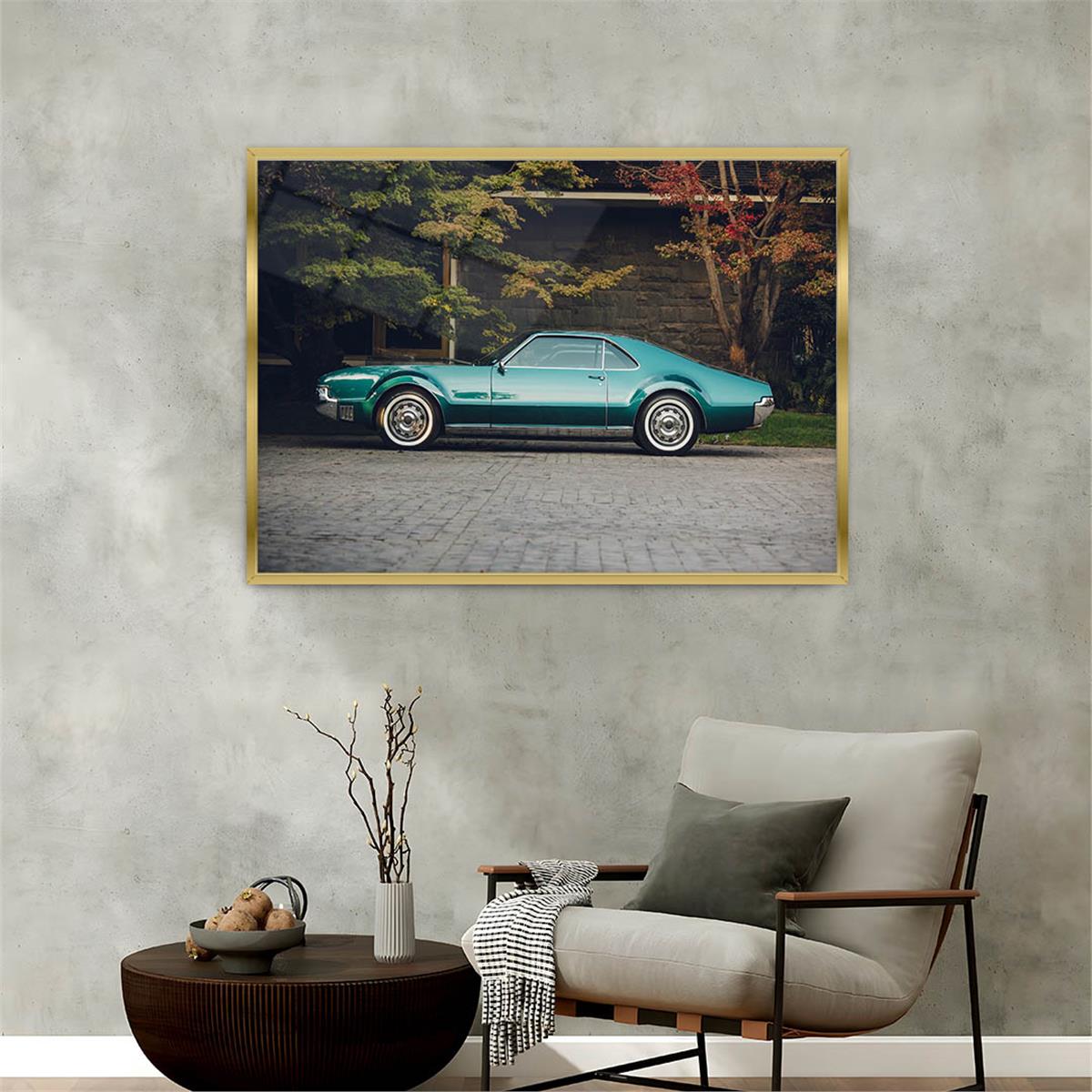 Aluminum-Framed Art-Themed Tempered Glass Wall Art 174