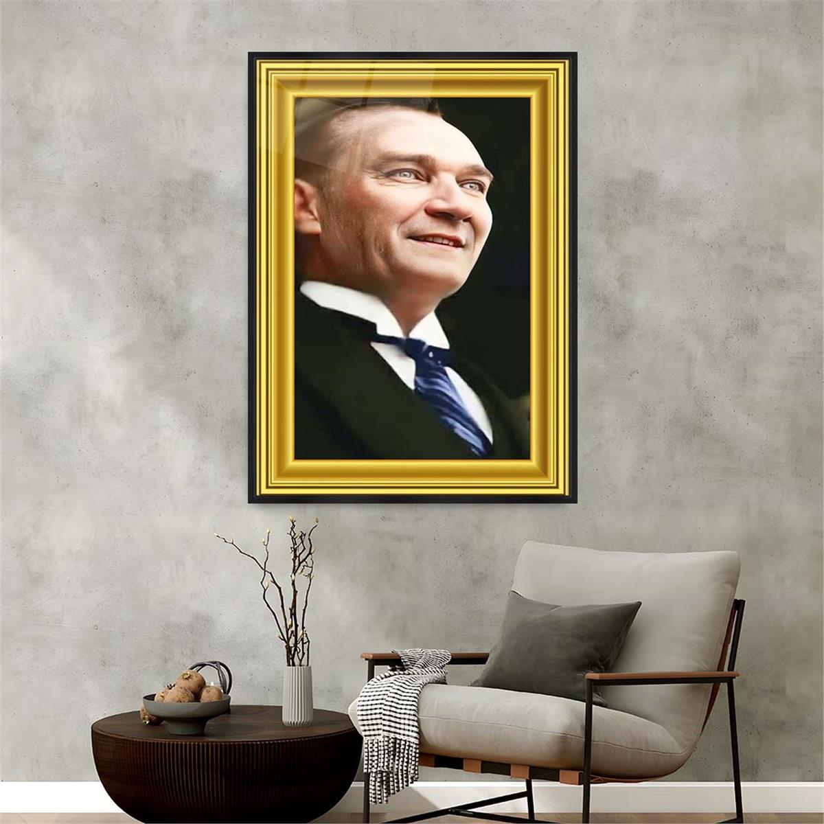 Aluminum-Framed National-Themed Tempered Glass Wall Art 106