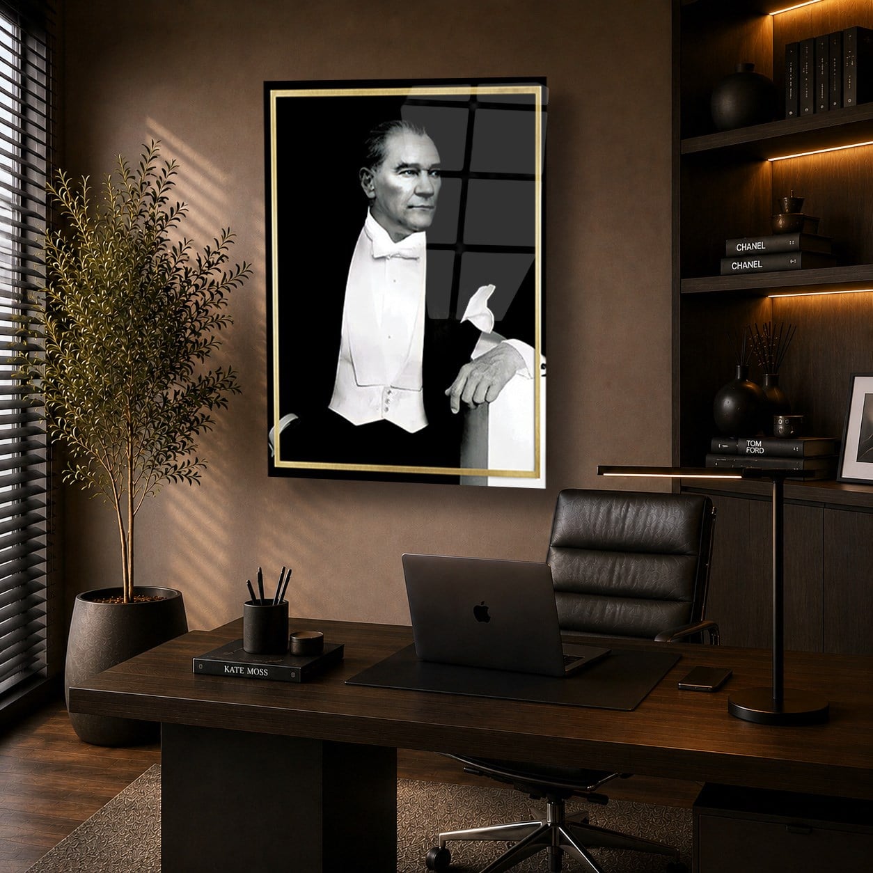 Mustafa Kemal Atatürk Gehard Glasschilderij 