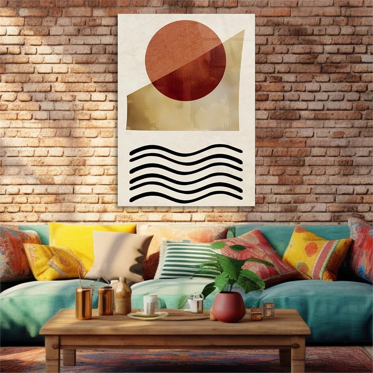 Vertical Tempered Glasss Wall Arts Art-Themed276