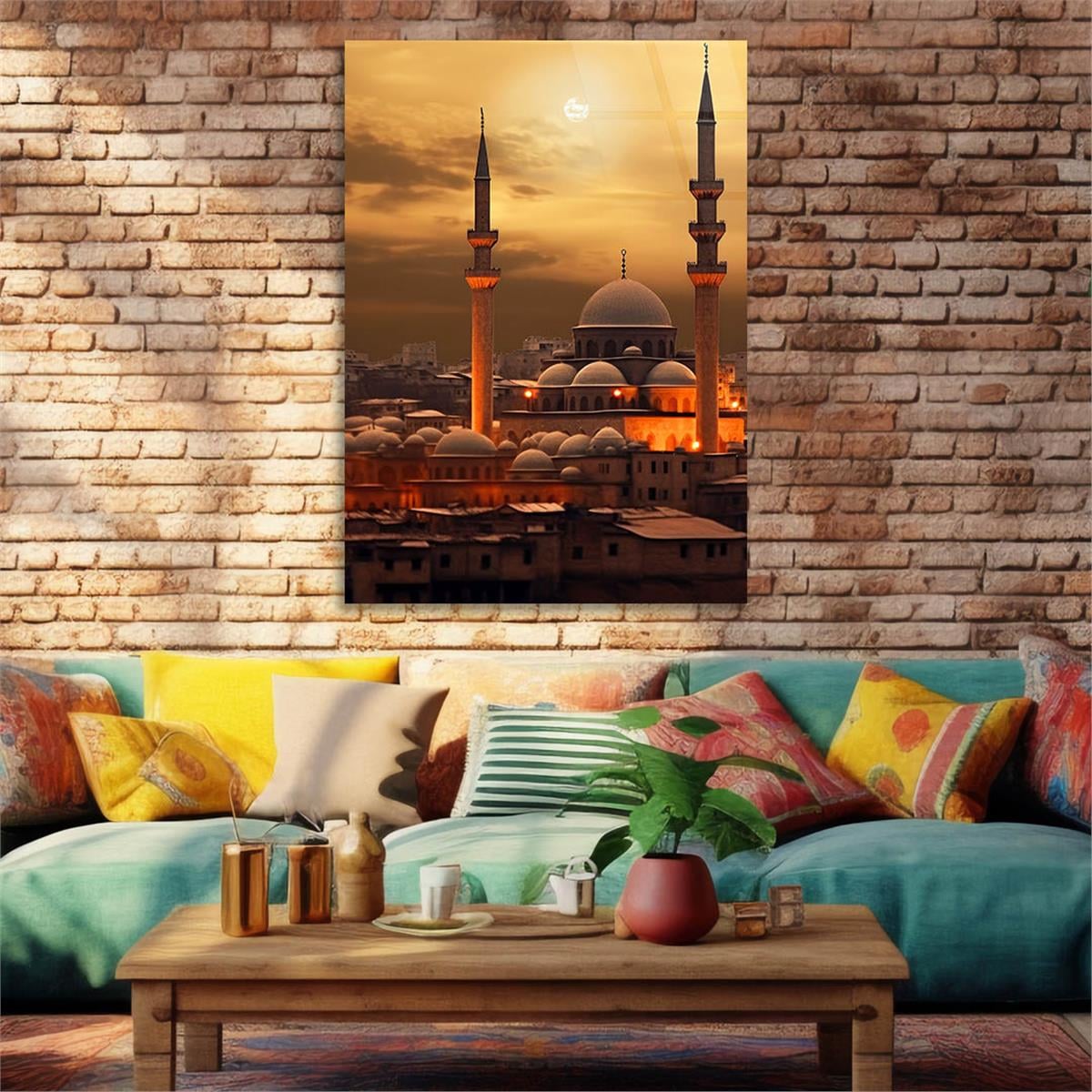 Dikey Dini Temalı Cam Tablo 289