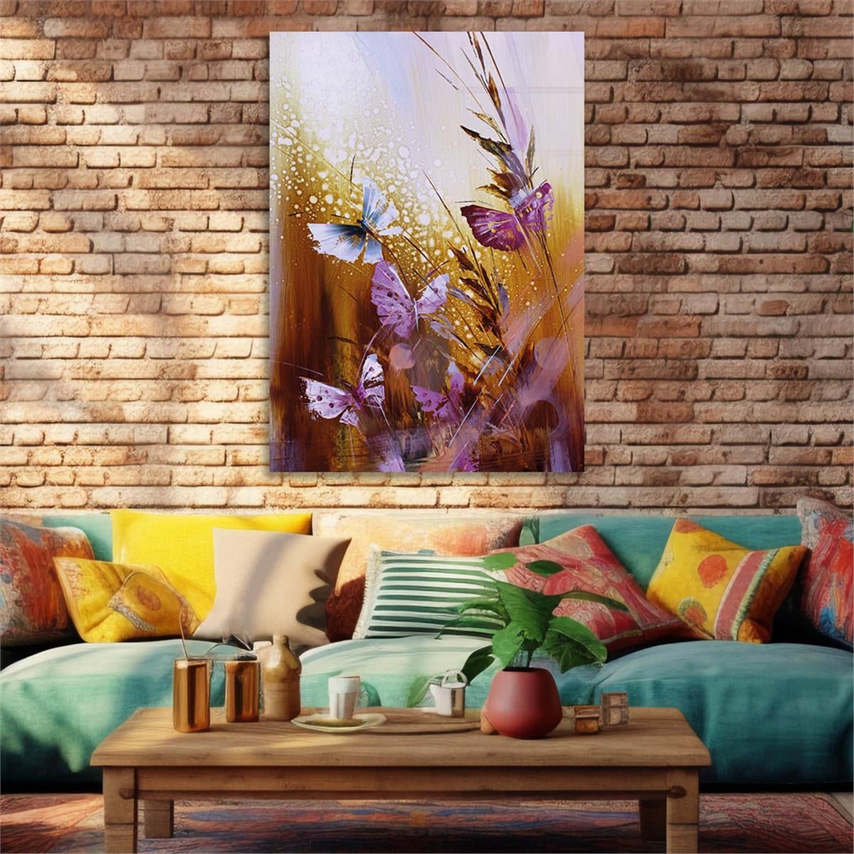 Kunst Thema auf bedrucktem Glas