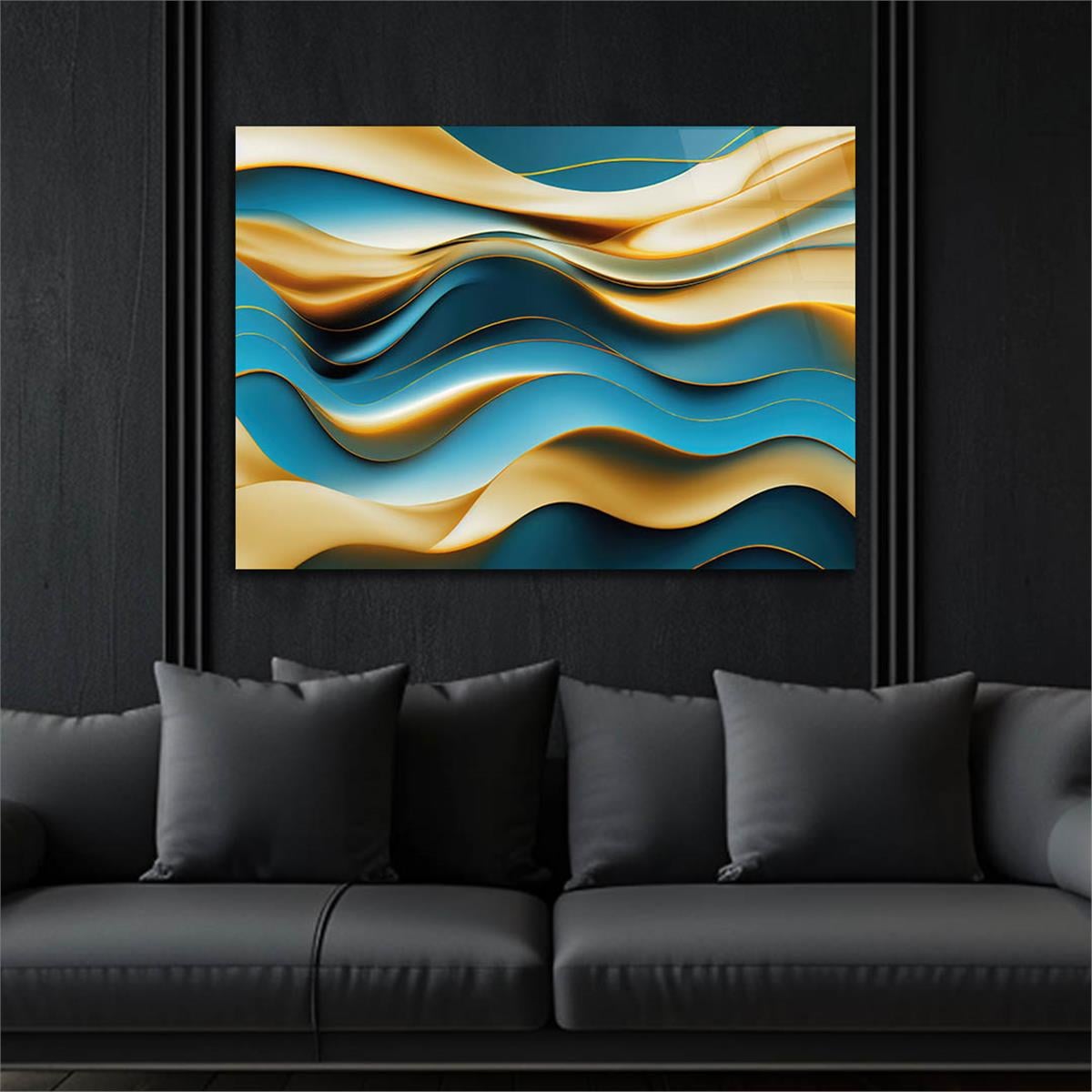 Horizontal Art-Themed Tempered Glass Wall Art 309