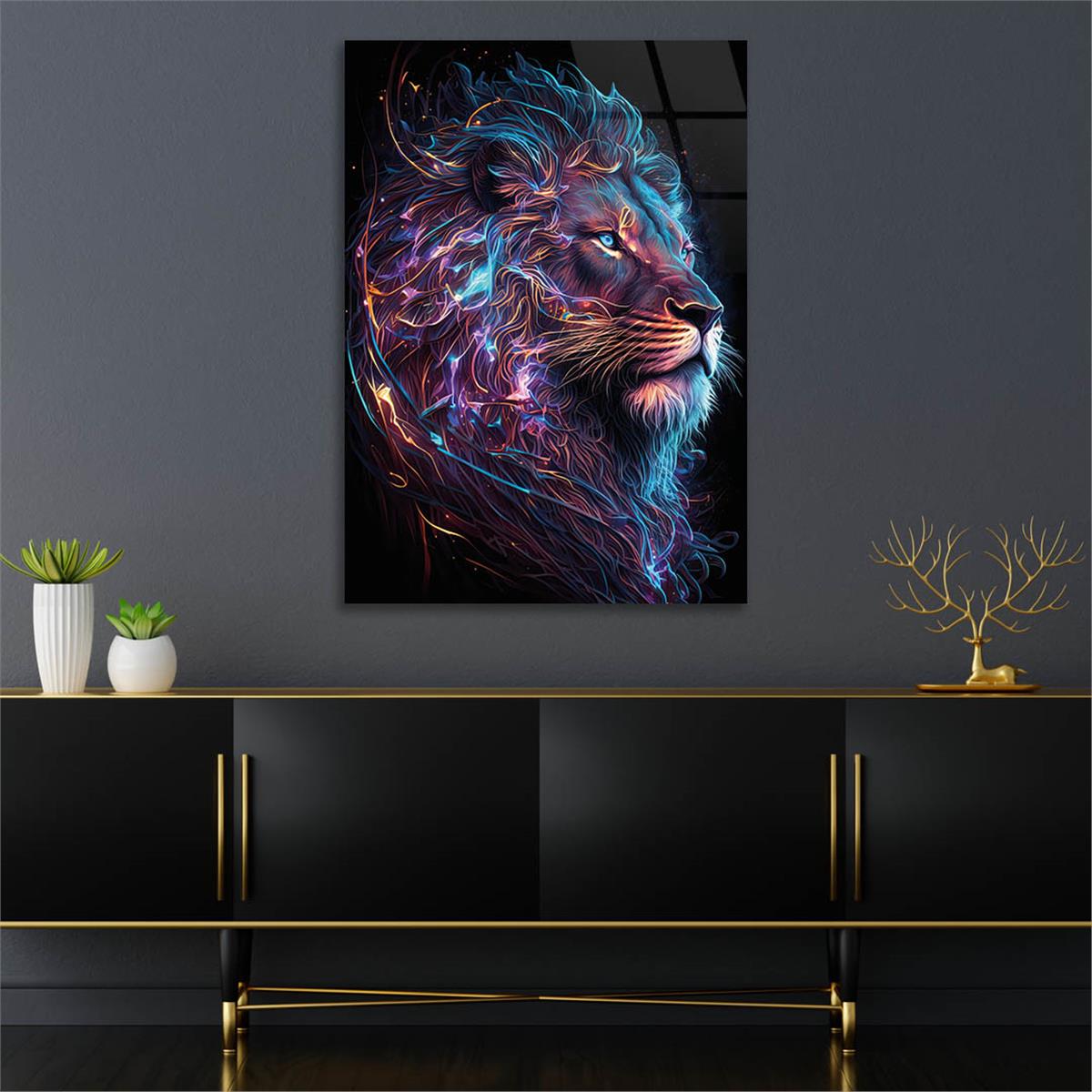 Vertical Tempered Glasss Wall Arts Natured-Themed189