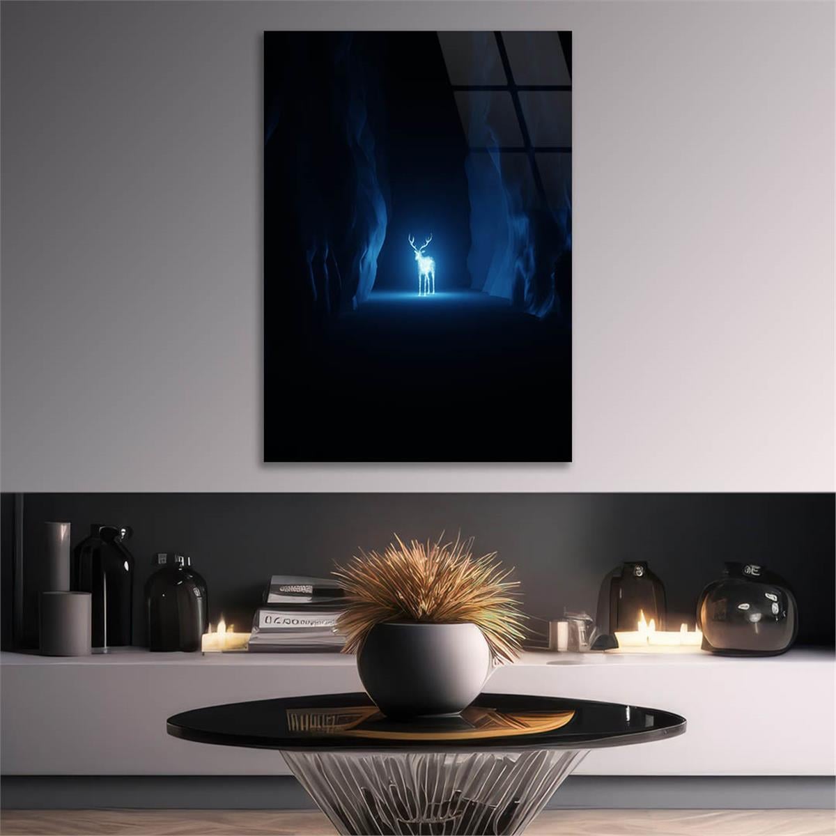 Kunst Thema auf bedrucktem Glas
