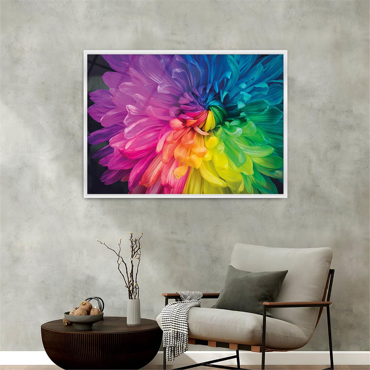 Aluminum-Framed Art-Themed Tempered Glass Wall Art 092