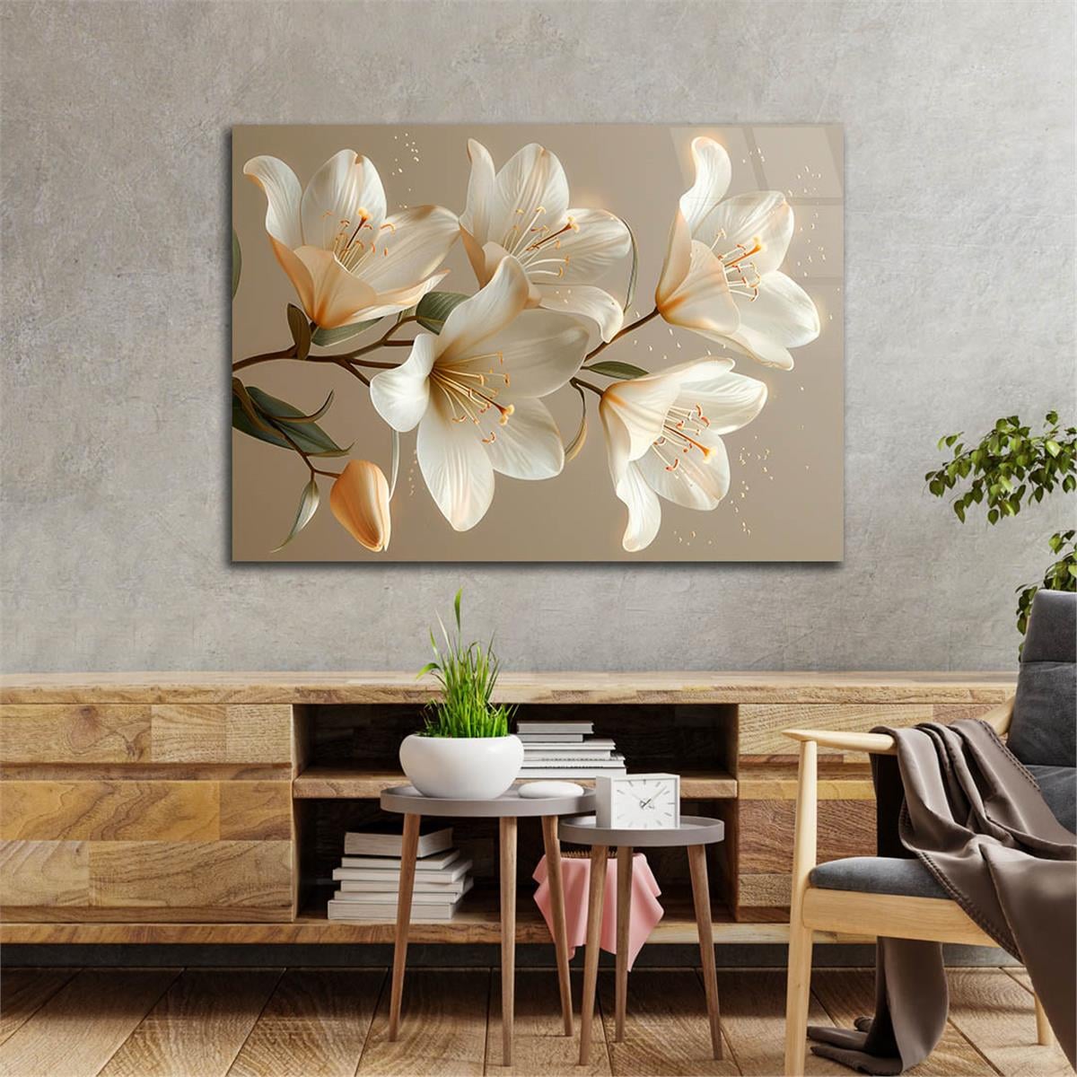 Horizontal Art-Themed Tempered Glass Wall Art 463
