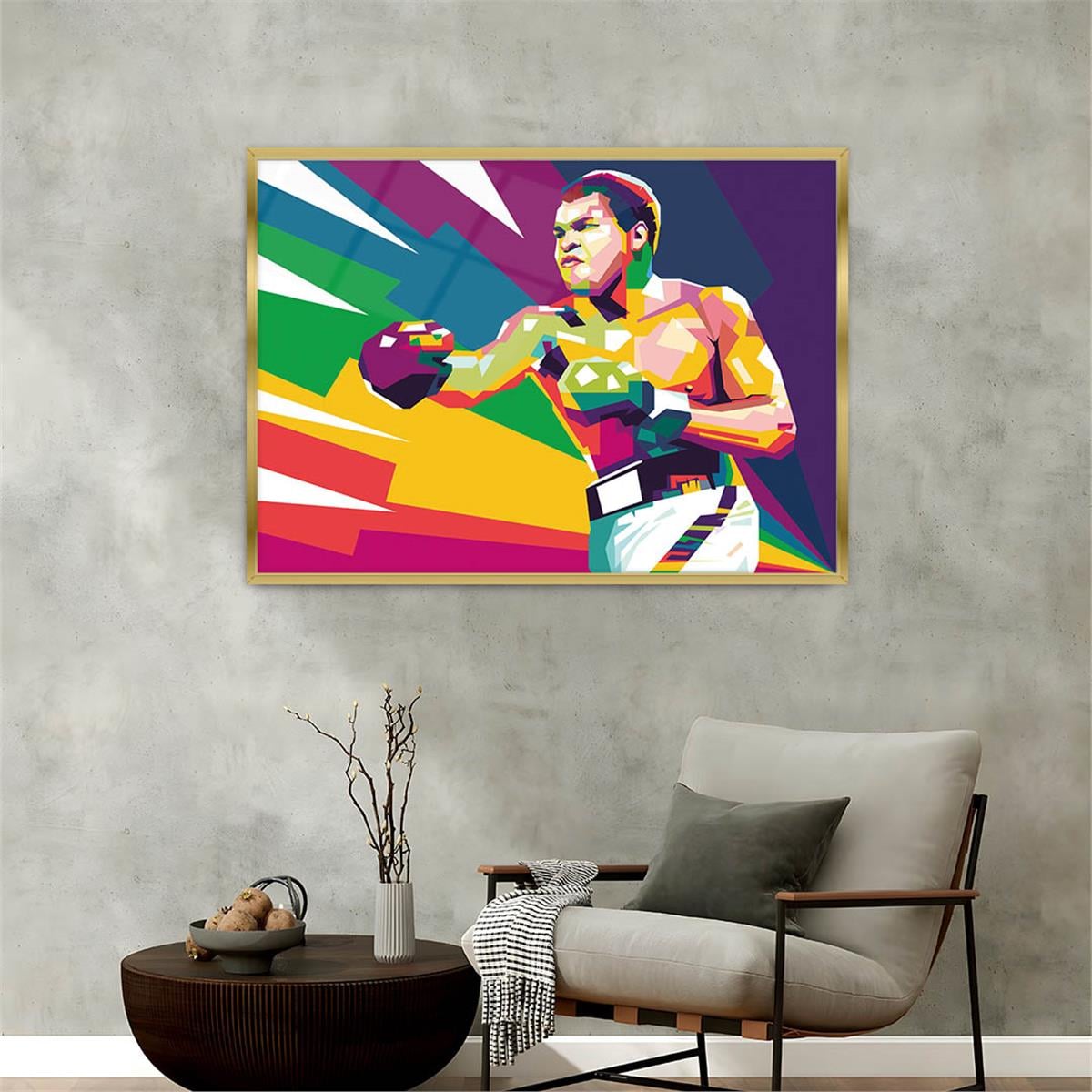 Aluminum-Framed Art-Themed Tempered Glass Wall Art 137