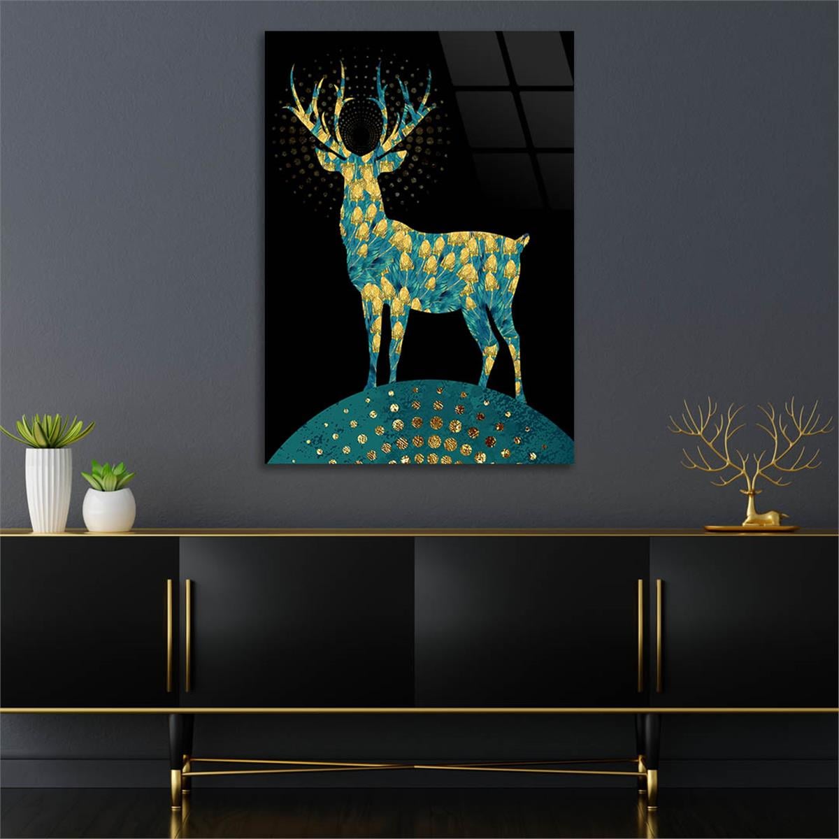 Vertical Tempered Glasss Wall Arts Art-Themed226
