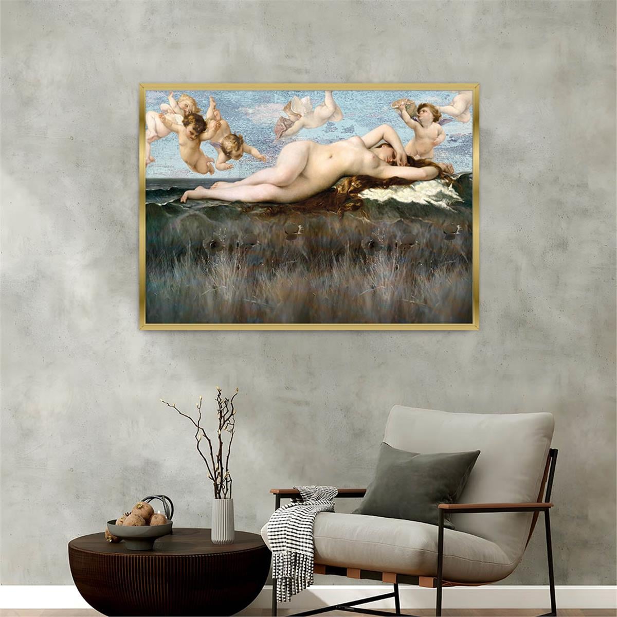 Aluminum-Framed Art-Themed Tempered Glass Wall Art 076
