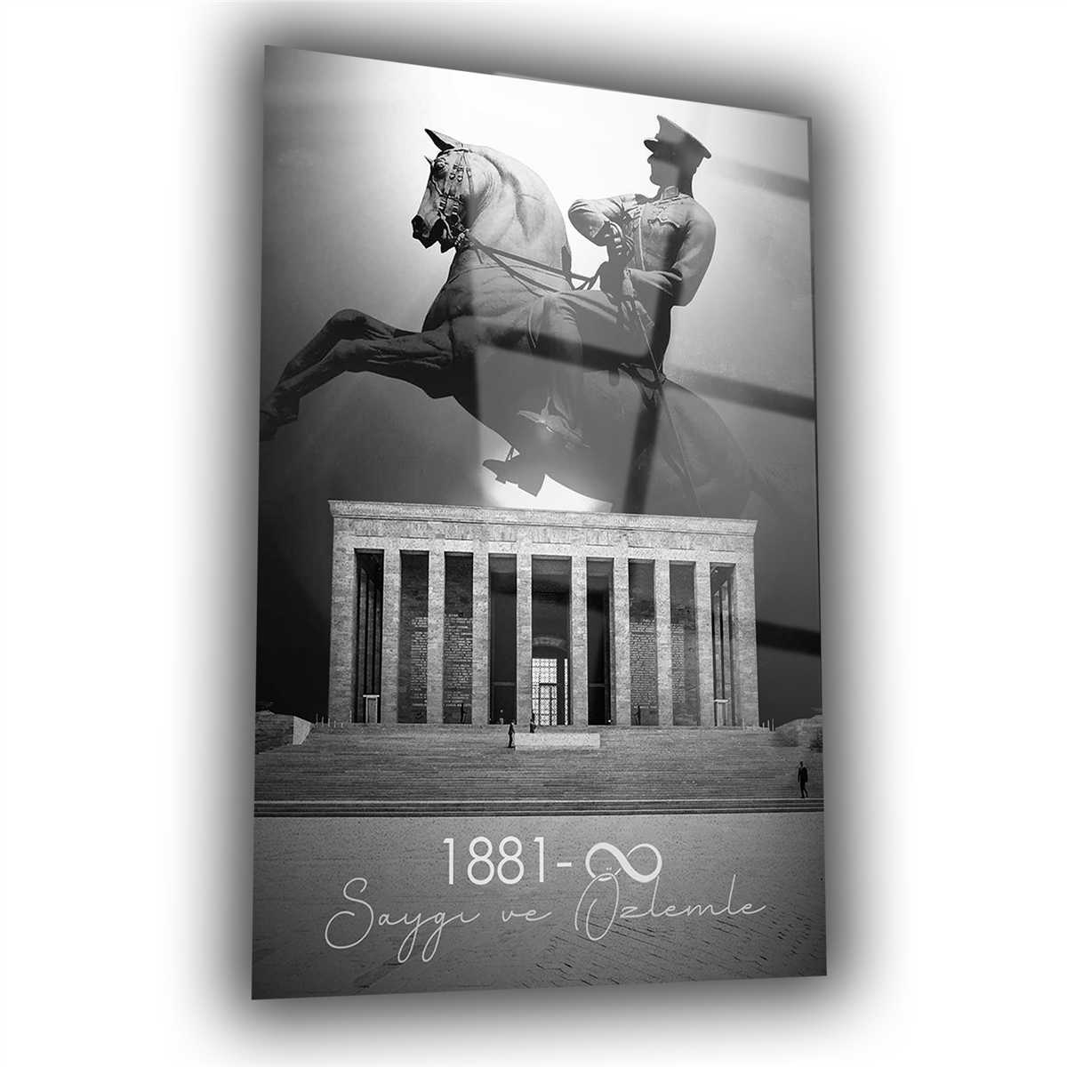 Dikey VatanTemalı Cam Tablo 174