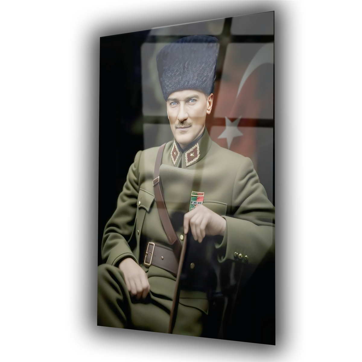 Dikey VatanTemalı Cam Tablo 234